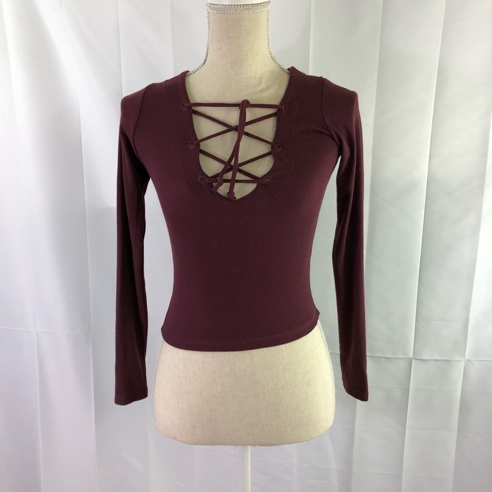 Brandy Melville lace up top